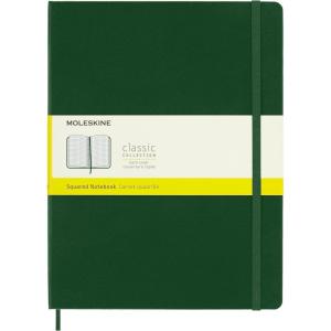 Moleskine Notebook, Extra Large, Squared, Myrtle, Green, Hard Cover (7.5 x 9.75)