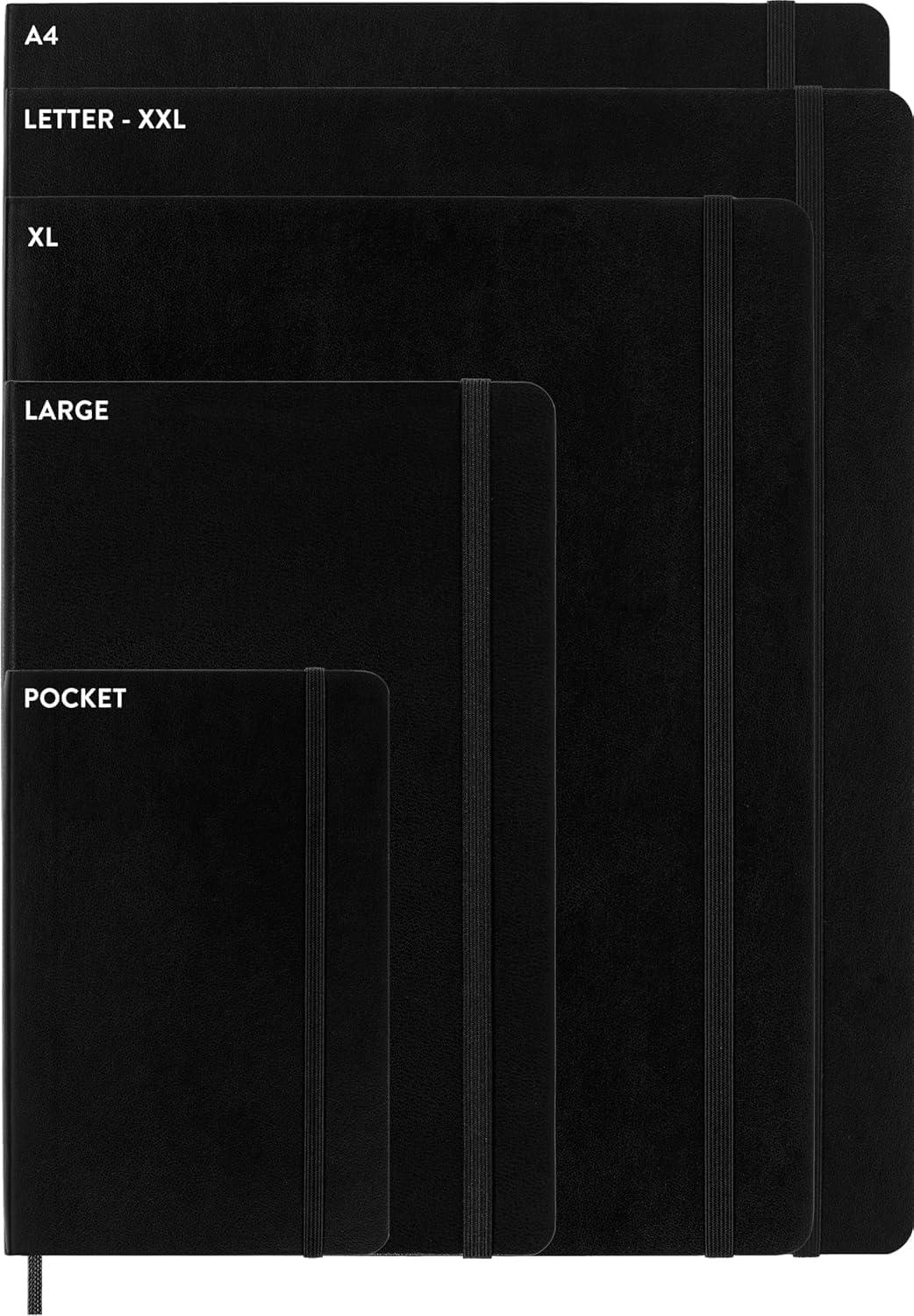imageMoleskine Classic Expanded Notebook Soft Cover Large 5quot x 825quot RuledLined Black 400 Pages
