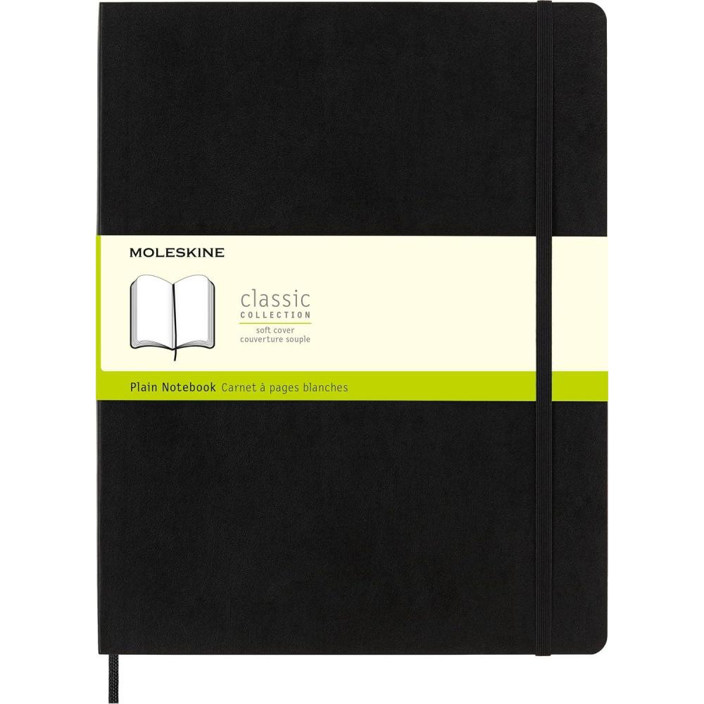 imageMoleskine Classic Notebook Soft Cover XXL 85quot x 11quot PlainBlank Black 192 Pages