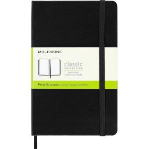 Moleskine Classic Notebook, Hard Cover, Medium (4.5″ x 7″) Plain/Blank, Black, 208 Pages