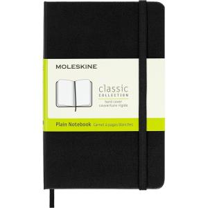 Moleskine Classic Notebook, Hard Cover, Pocket (3.5″ x 5.5″) Plain/Blank, Black, 192 Pages