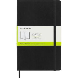 Moleskine Classic Notebook, Soft Cover, Large (5″ x 8.25″) Plain/Blank, Black, 192 pages