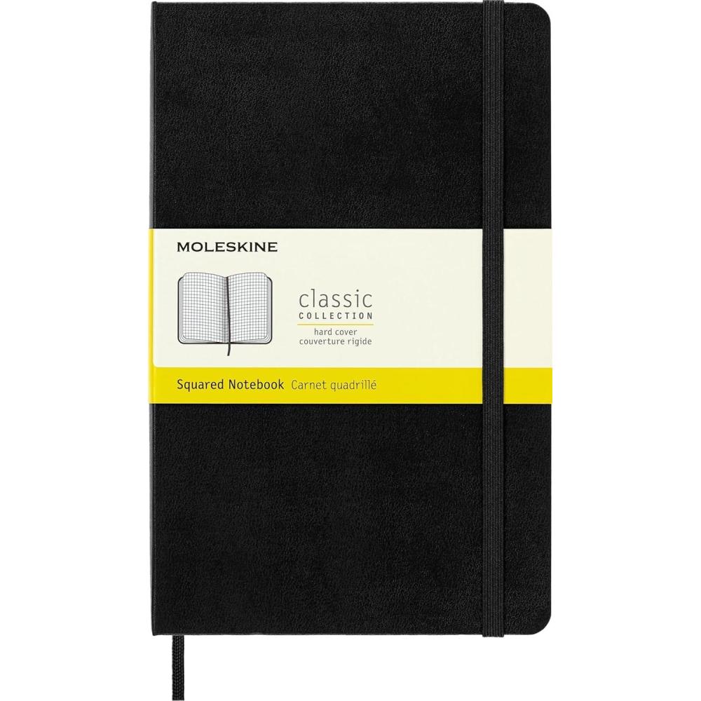 imageMoleskine Classic Notebook Large Squared Black Hard Cover 5 x 825