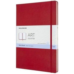Moleskine Art Sketchbook, Hard Cover, A4 (8.25″ x 11.75″) Plain/Blank, Scarlet Red, 96 Pages