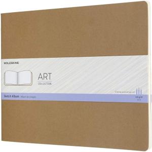 Moleskine Art Sketch Album, Hard Cover, XXL (8.5″ x 11″) Plain/Blank, Black, 88 Pages(Kraft Brown)