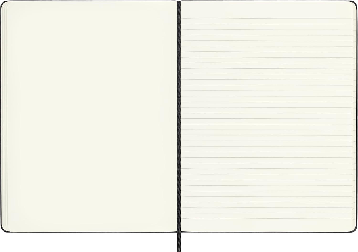 imageMoleskine Notebook RuledPlain Extra Large Black Hard Cover 75 x 10