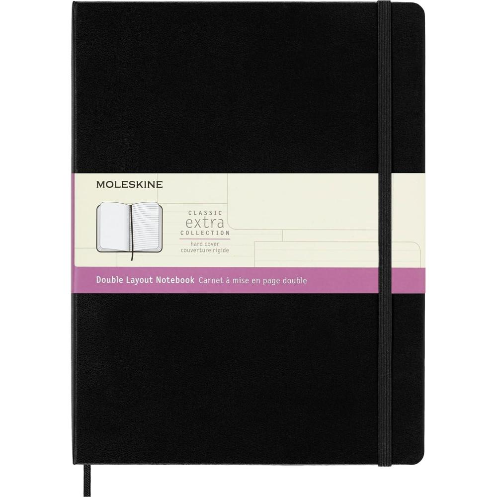 imageMoleskine Notebook RuledPlain Extra Large Black Hard Cover 75 x 10
