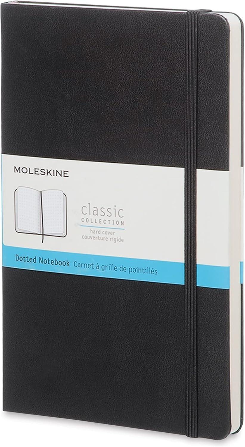 imageMoleskine Classic Collection Hard Cover Notebook 1Subject Dotted Rule Black Cover 55 x 35 Sheets