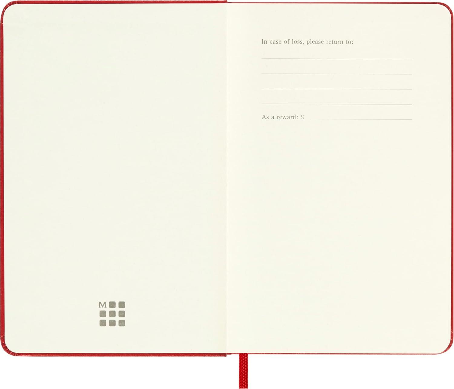 imageMoleskine Classic Notebook Hard Cover Pocket 35 x 55 PlainBlank Scarlet Red 192 PagesPocket
