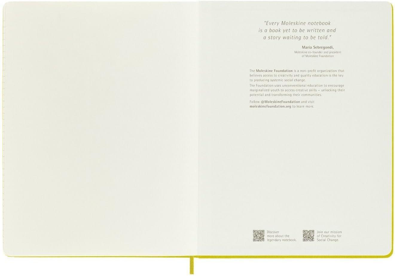 imageMoleskine Classic Notebook Hard Cover XL 75 x 95 RuledLined Hay Yellow Silk 192 Pages