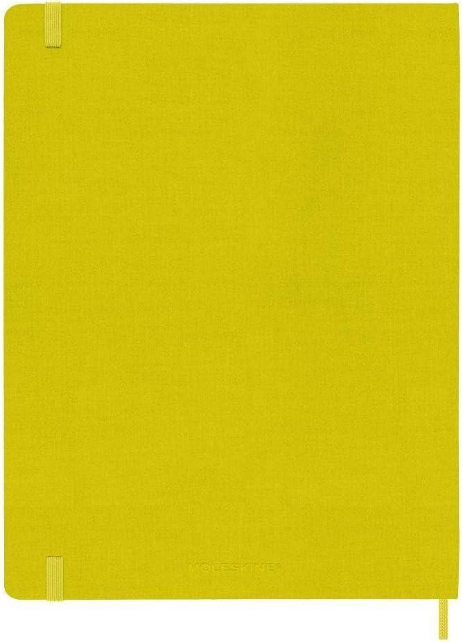 imageMoleskine Classic Notebook Hard Cover XL 75 x 95 RuledLined Hay Yellow Silk 192 Pages