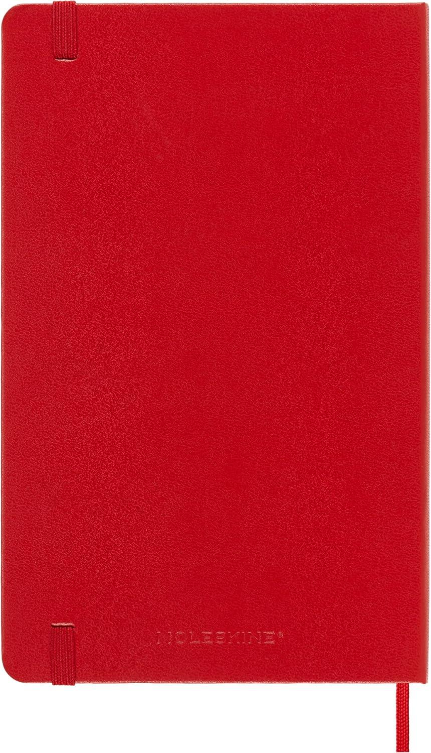 imageMoleskine Classic Notebook Large Dotted Red Scarlet Hard Cover 5 x 825