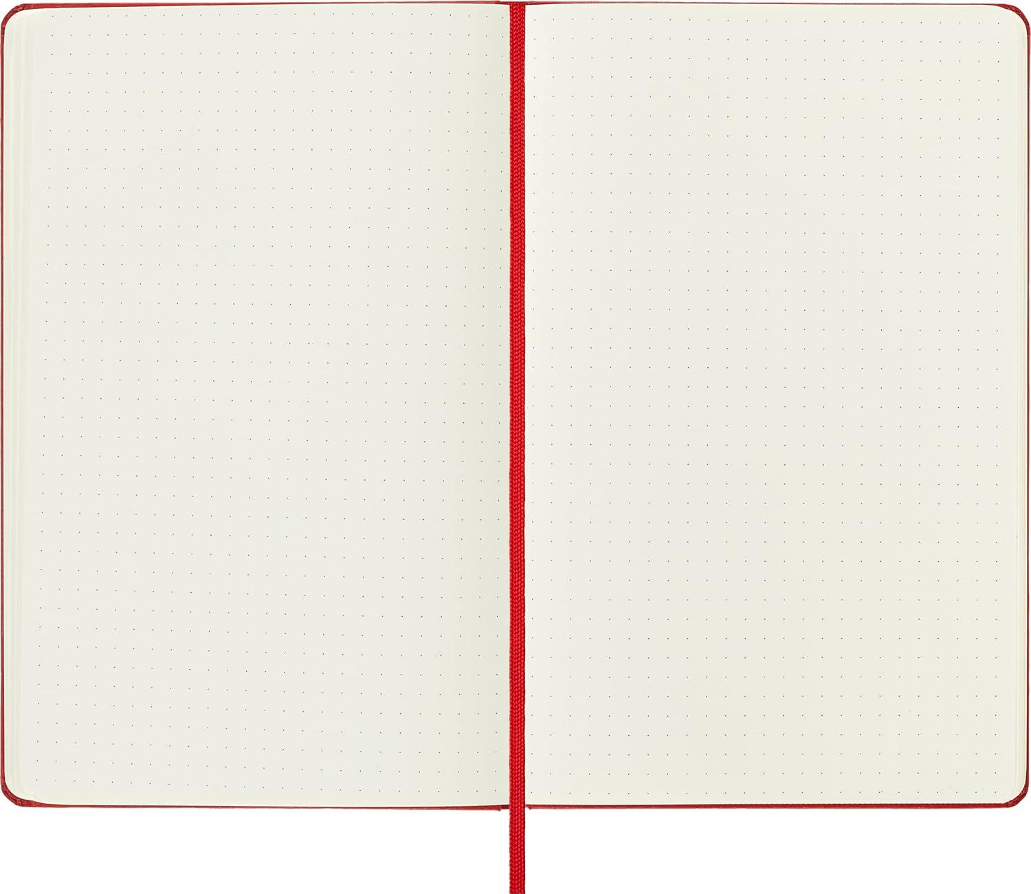 imageMoleskine Classic Notebook Large Dotted Red Scarlet Hard Cover 5 x 825
