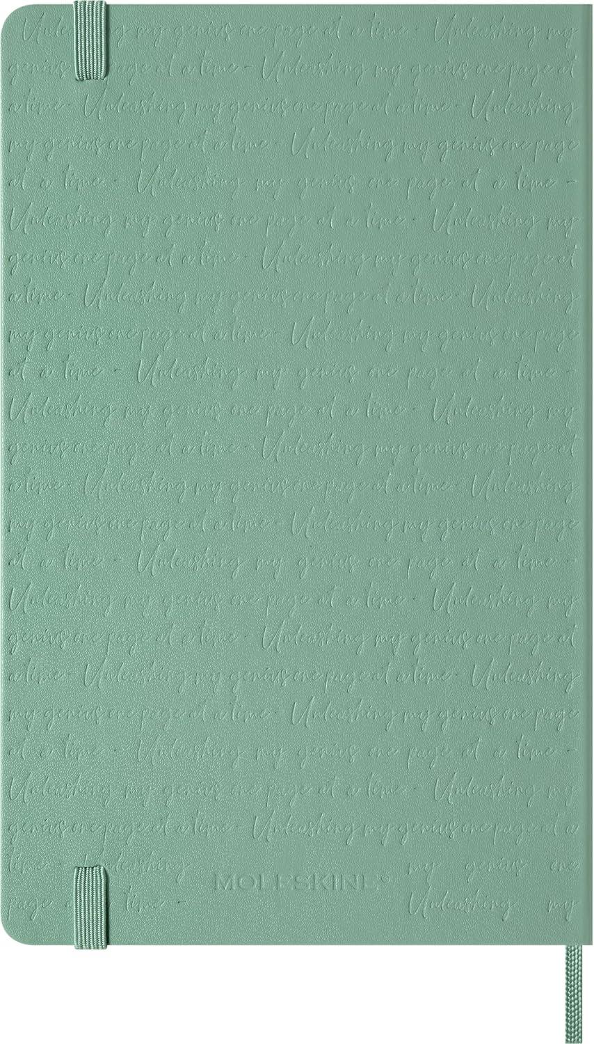 imageMoleskine Colored Patterned Notebook Hard Cover Large 5 x 825 PlainBlank Sage Green 240 Pages