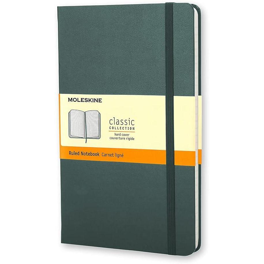 imageMoleskine Classic Notebook Hard Cover Large 5 x 825 RuledLined Forest Green 240 Pages