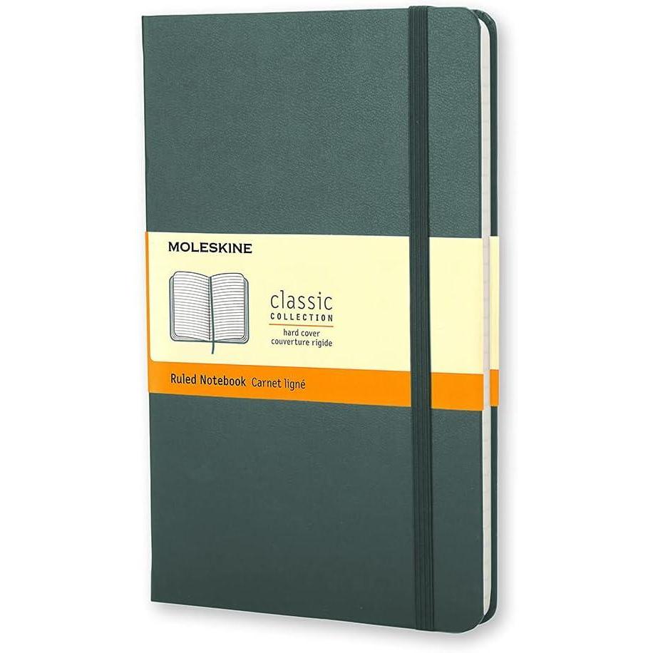 imageMoleskine Classic Notebook Hard Cover Pocket 35 x 55 RuledLined Forest Green 192 Pages