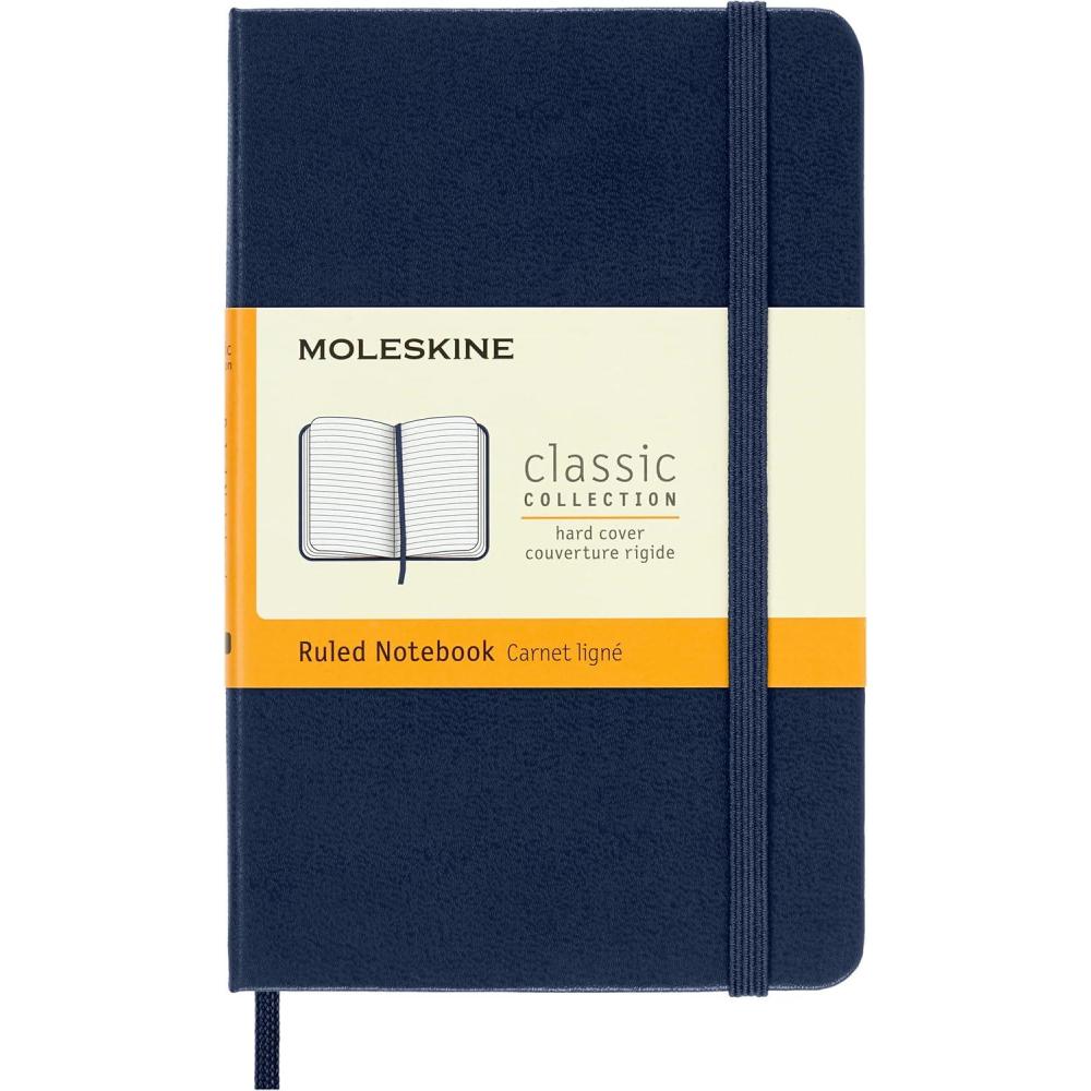 imageMoleskine Classic Notebook Hard Cover Pocket 35 x 55 RuledLined Sapphire Blue 192 Pages