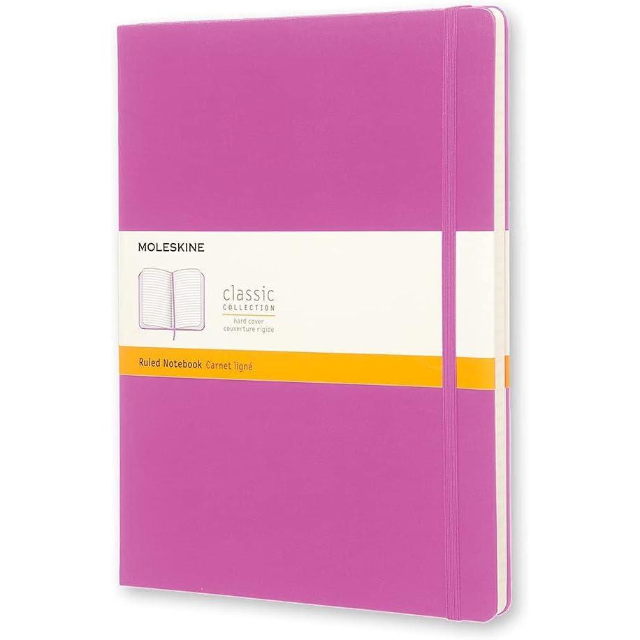 imageMoleskine Classic Notebook Hard Cover XL 75 x 95 RuledLined Magenta 192 Pages