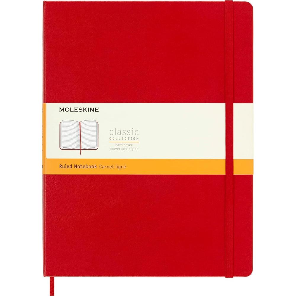 imageMoleskine Classic Notebook Hard Cover XL 75 x 95 RuledLined Scarlet Red 192 Pages