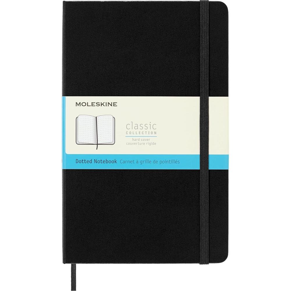 imageMoleskine Classic Notebook Large Dotted Black Hard Cover 5 x 825
