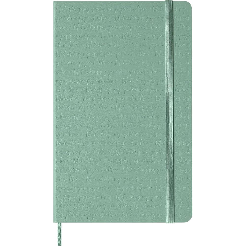 imageMoleskine Colored Patterned Notebook Hard Cover Large 5 x 825 PlainBlank Sage Green 240 Pages