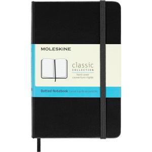 Moleskine Classic Collection Hard Cover Notebook, 1-Subject, Dotted Rule, Black Cover, 5.5 x 3.5 Sheets
