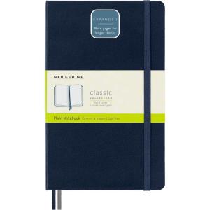 Moleskine Classic Expanded Notebook, Hard Cover, Large (5″ x 8.25″) Plain/Blank, Sapphire Blue, 400 Pages