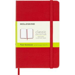 Moleskine Classic Notebook, Hard Cover, Pocket (3.5″ x 5.5″) Plain/Blank, Scarlet Red, 192 Pages(Pocket)