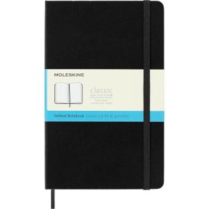 Moleskine Classic Notebook, Large, Dotted, Black, Hard Cover (5 x 8.25)