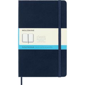Moleskine Classic Notebook, Large, Dotted, Blue Sapphire, Hard Cover (5 x 8.25)