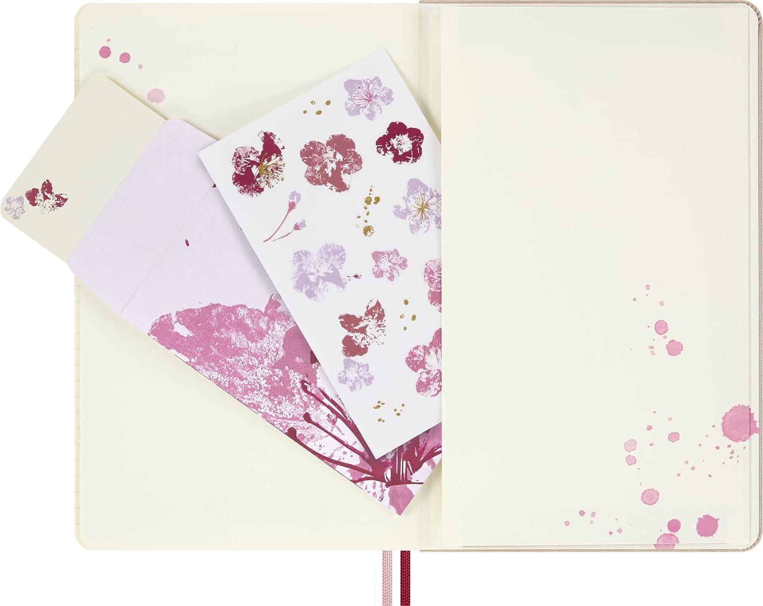 imageMoleskine Limited Edition Sakura 18 Month 20262027 Weekly Planner Hard Cover Large 5 x 825 Pink with Gold Accents 208 pages