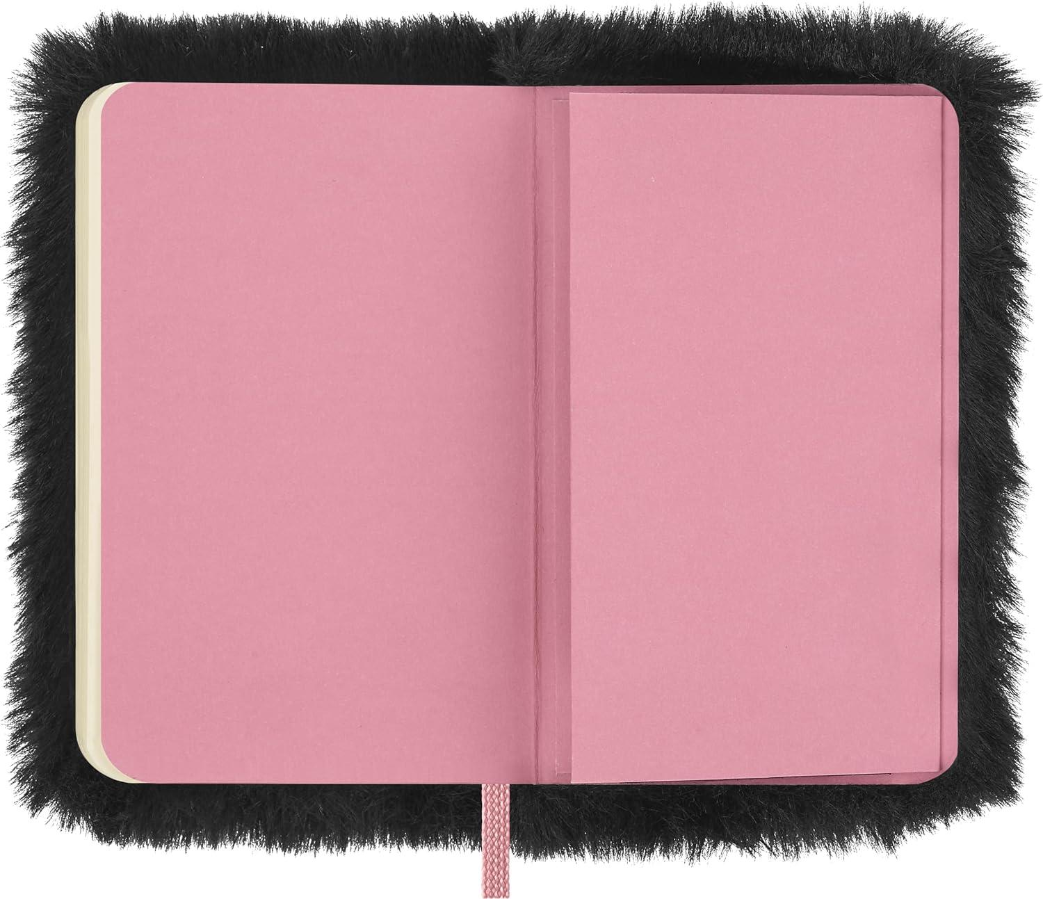 imageMoleskine x BLACKPINK Limited Edition Faux Fur Notebook Hard Cover XS 275 x 4 PlainBlank Black 160 Pages in Gift Box
