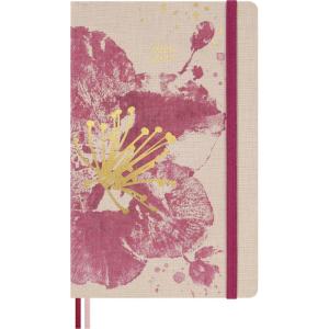 Moleskine Limited Edition Sakura 18 Month 2026-2027 Weekly Planner, Hard Cover, Large (5″ x 8.25″), Pink with Gold Accents, 208 pages