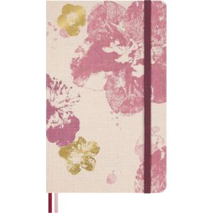 Moleskine Limited Edition Sakura 2026 Blossom Notebook, Hard Cover, Large (5″ x 8.25″) Ruled/Lined, Pink with Gold Accents, 176 pages