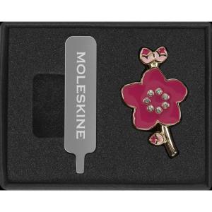Moleskine Limited Edition Sakura 2026, Cherry Blossom Pin, Pink/Gold