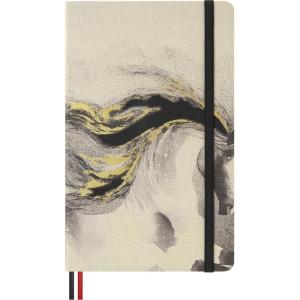 Moleskine Limited Edition Year of the Horse 2026 Calligraphy Notebook, Hard Cover, Large (5″ x 8.25″) Ruled/Lined, Light Grey, 176 pages