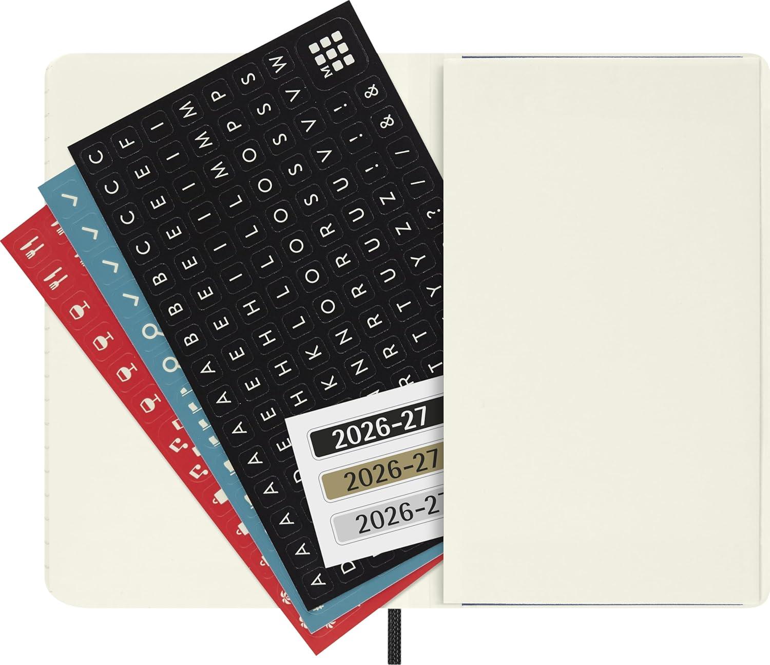 imageMoleskine Classic 18 Month 20262027 Weekly Planner Soft Cover Pocket 35 x 55 Black 208 pages