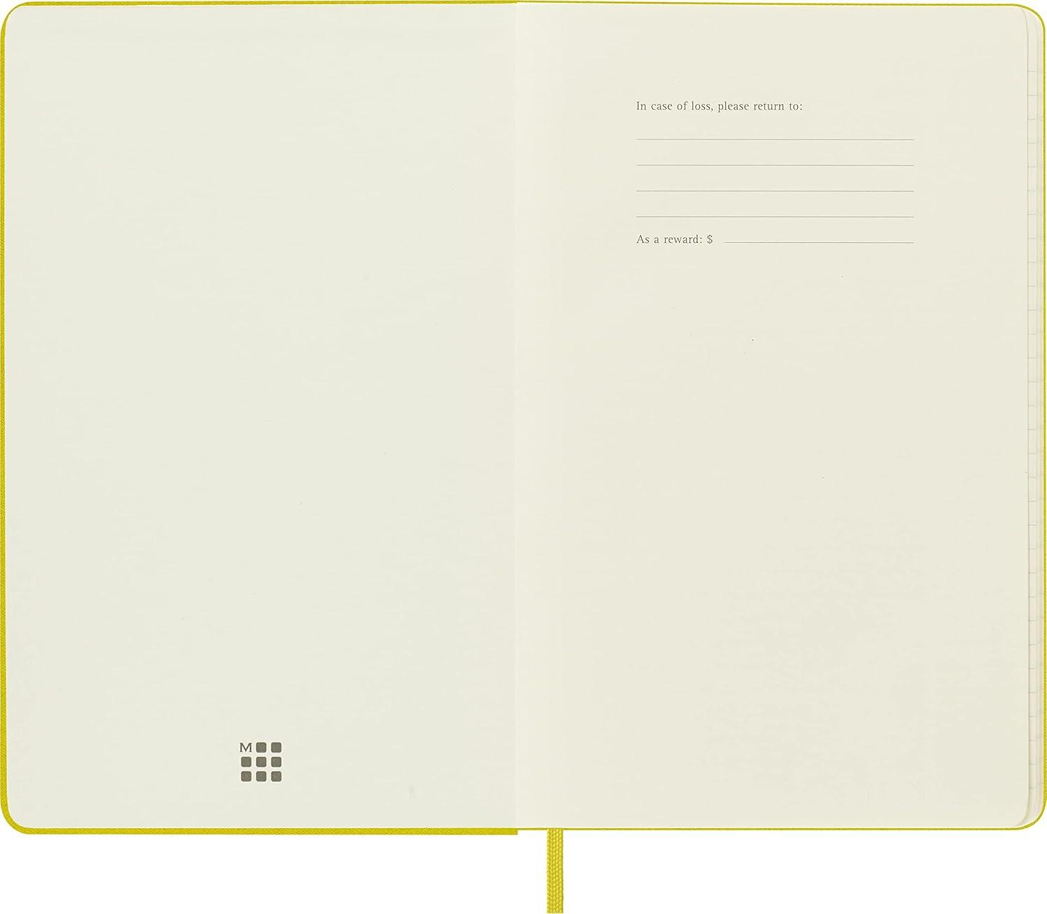 imageMoleskine Classic Notebook Hard Cover Large 5 x 825 RuledLined Hay Yellow Silk 240 Pages