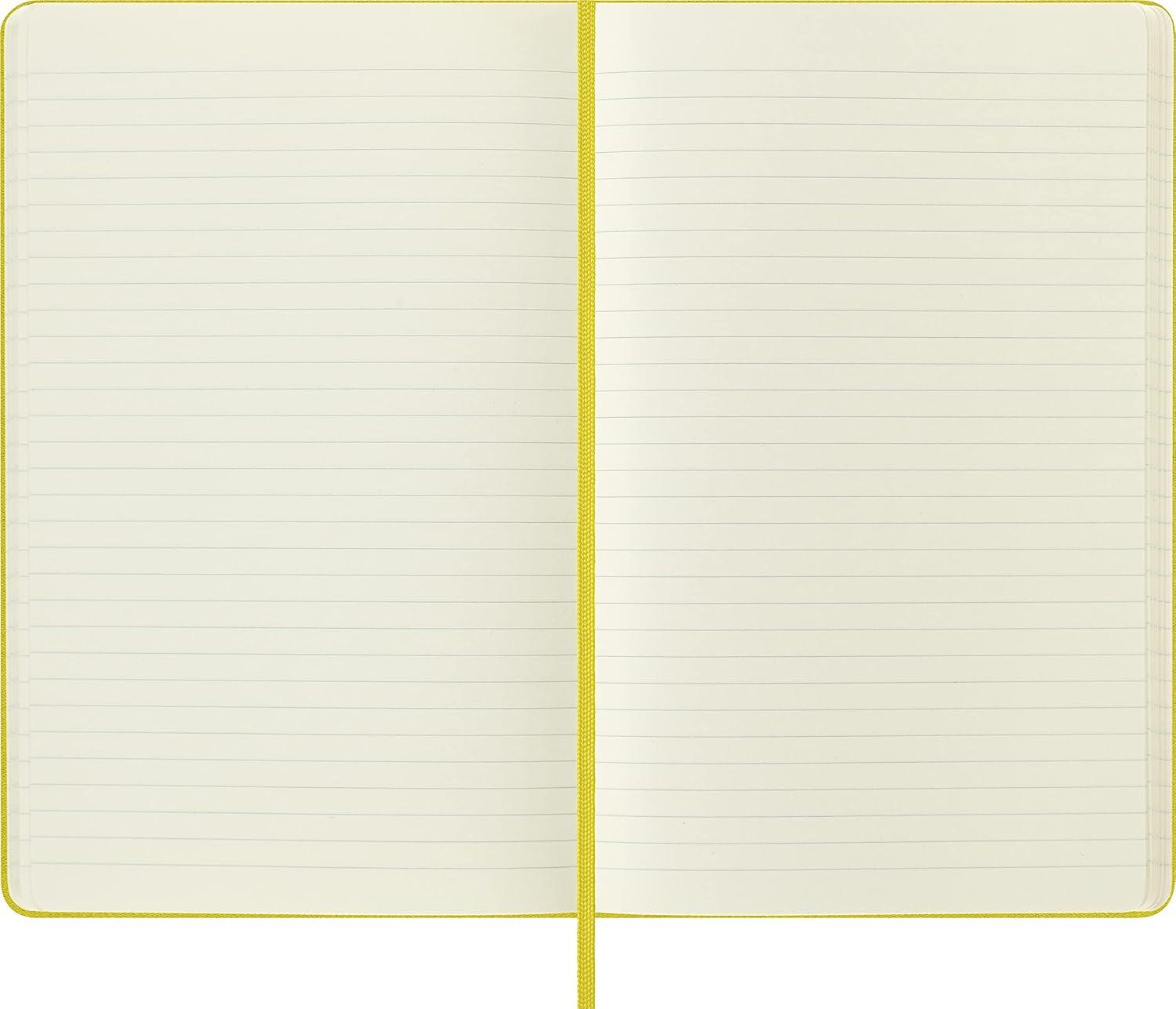 imageMoleskine Classic Notebook Hard Cover Large 5 x 825 RuledLined Hay Yellow Silk 240 Pages