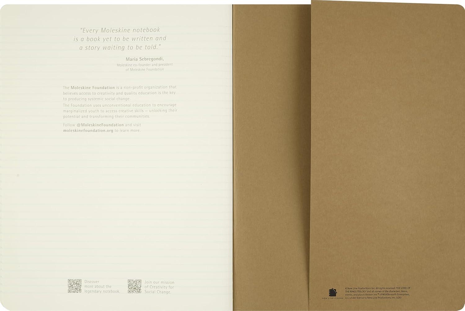 imageMoleskine Limited Edition The Lord of the Rings Cahier Journals Set of 3 Soft Cover XL 75 x 975 RuledLined 120 Pages