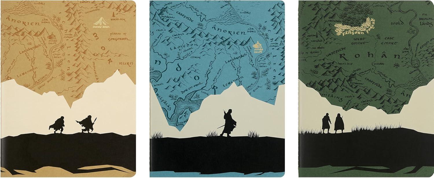 imageMoleskine Limited Edition The Lord of the Rings Cahier Journals Set of 3 Soft Cover XL 75 x 975 RuledLined 120 Pages