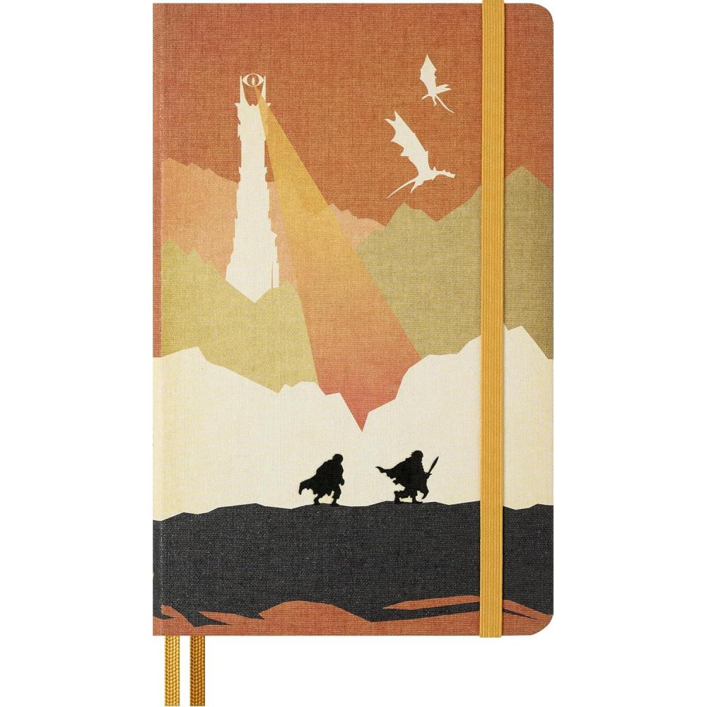 imageMoleskine Limited Edition The Lord of the Rings Notebook Hard Cover Large 5 x 825 RuledLined Frodo amp Sam Journey Graphic 176 Pages